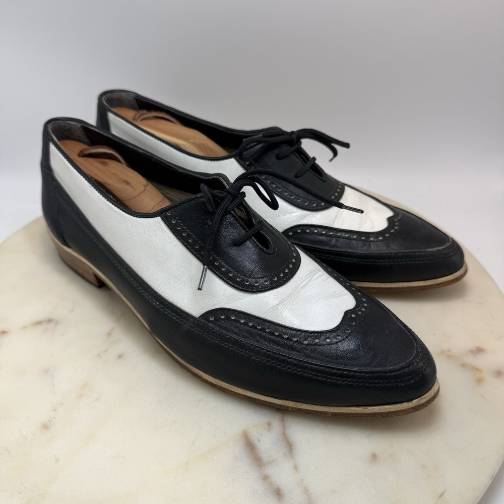 Vintage Jonathan Richard Spectator Wingtip Oxford Shoes Made In Portugal Men's 9